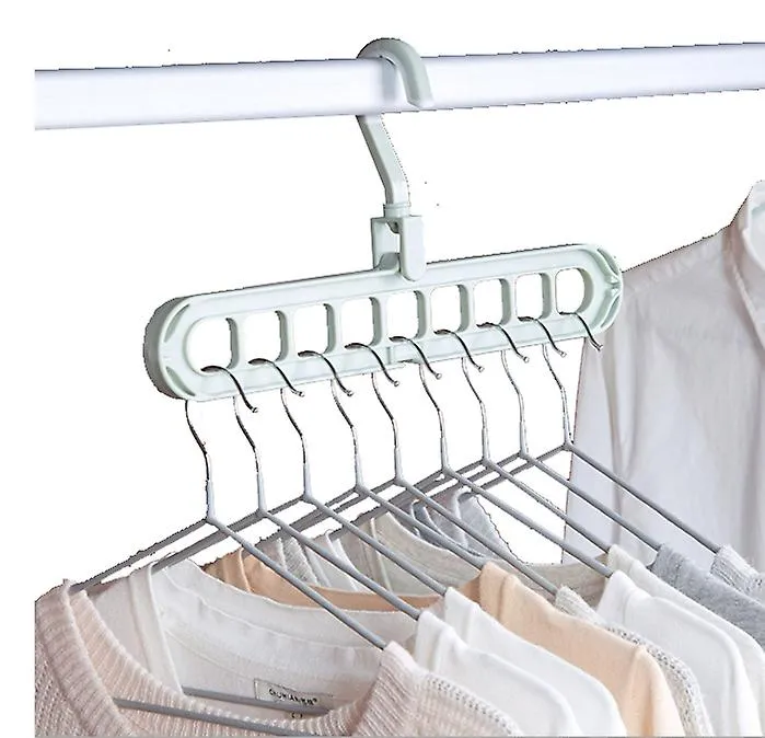 10pcs gray Indoor hangers, household multifunctional hangers, balcony drying racks AZ12948