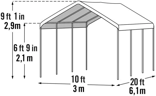 10x20 ft SuperMax Heavy Duty Eight Leg Gazebo Canopy Tent