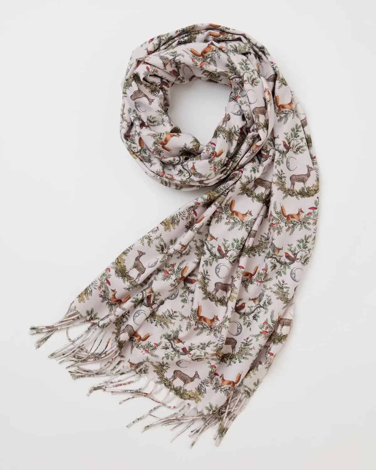 A Night's Tale Woodland Crystal Grey Heavy Weight Scarf