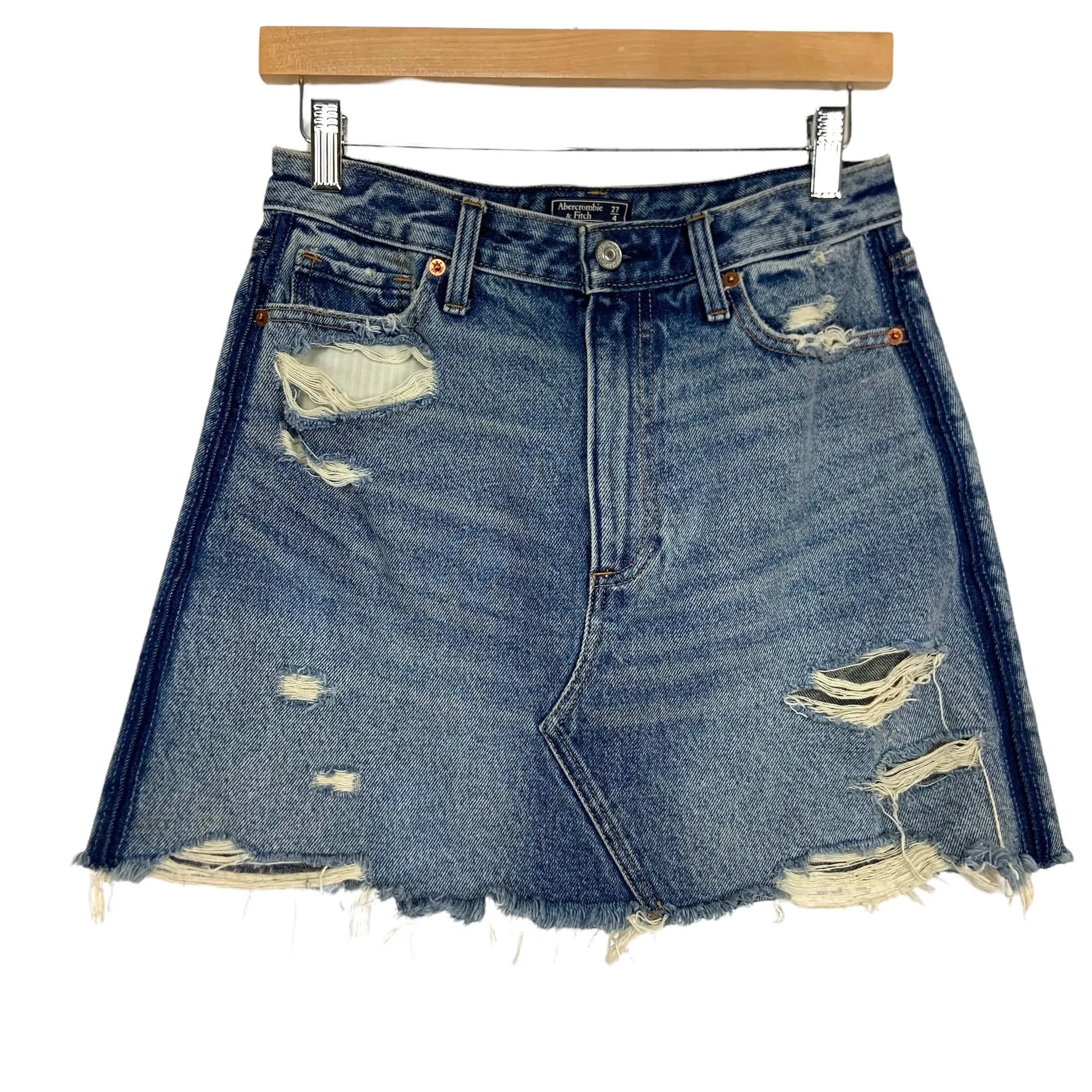 Abercrombie & Fitch Vintage A-Line Denim Skirt- Size 27/4 (see notes)