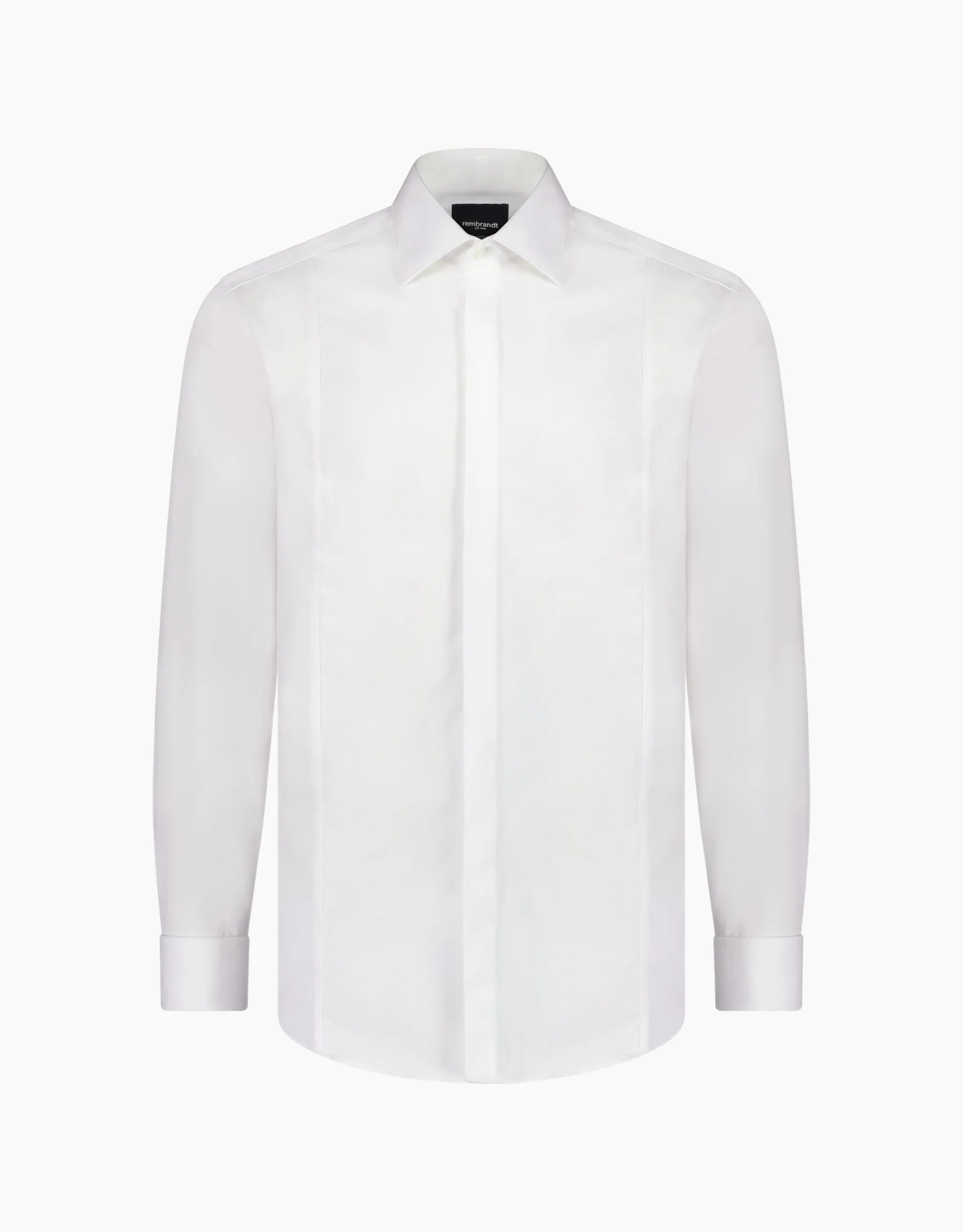 Avalon White Twill Formal Shirt with Marcella Bib and Cuffs