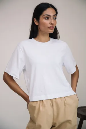 AW24 Bay Organic Cotton Jersey Top in White