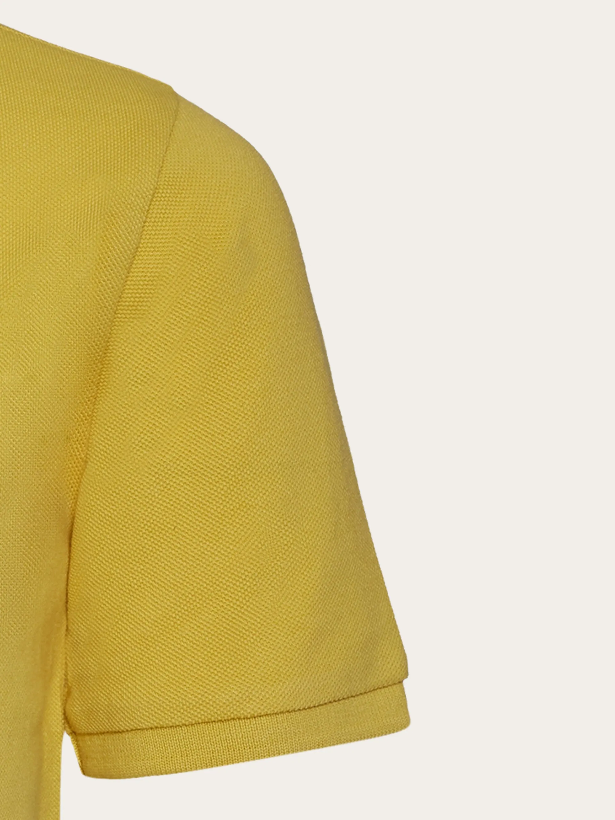 Basic badge polo - GOTS/Vegan - Misted Yellow