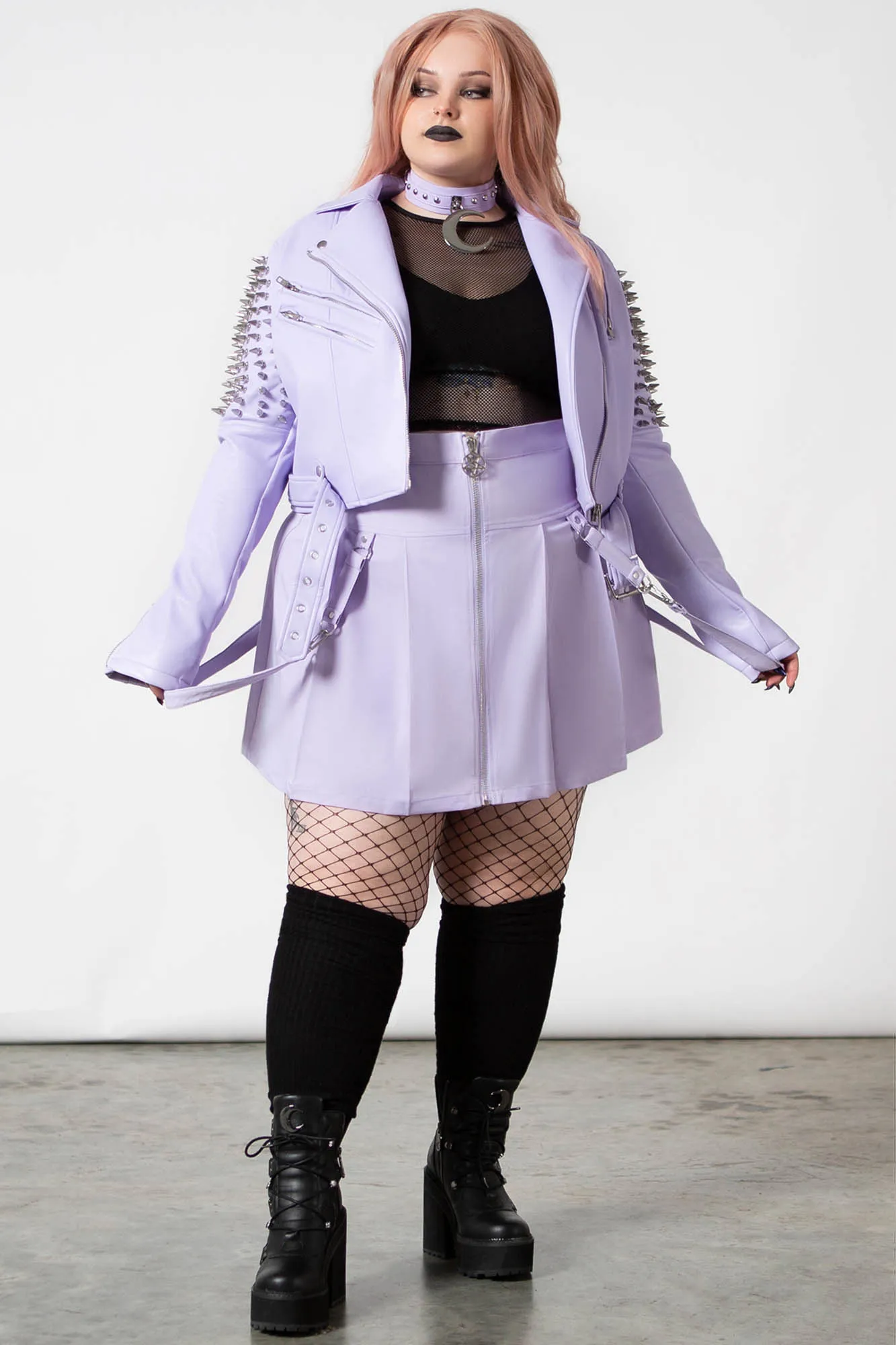 Blaire B*tch Mini Skirt [PASTEL LILAC] [PLUS]