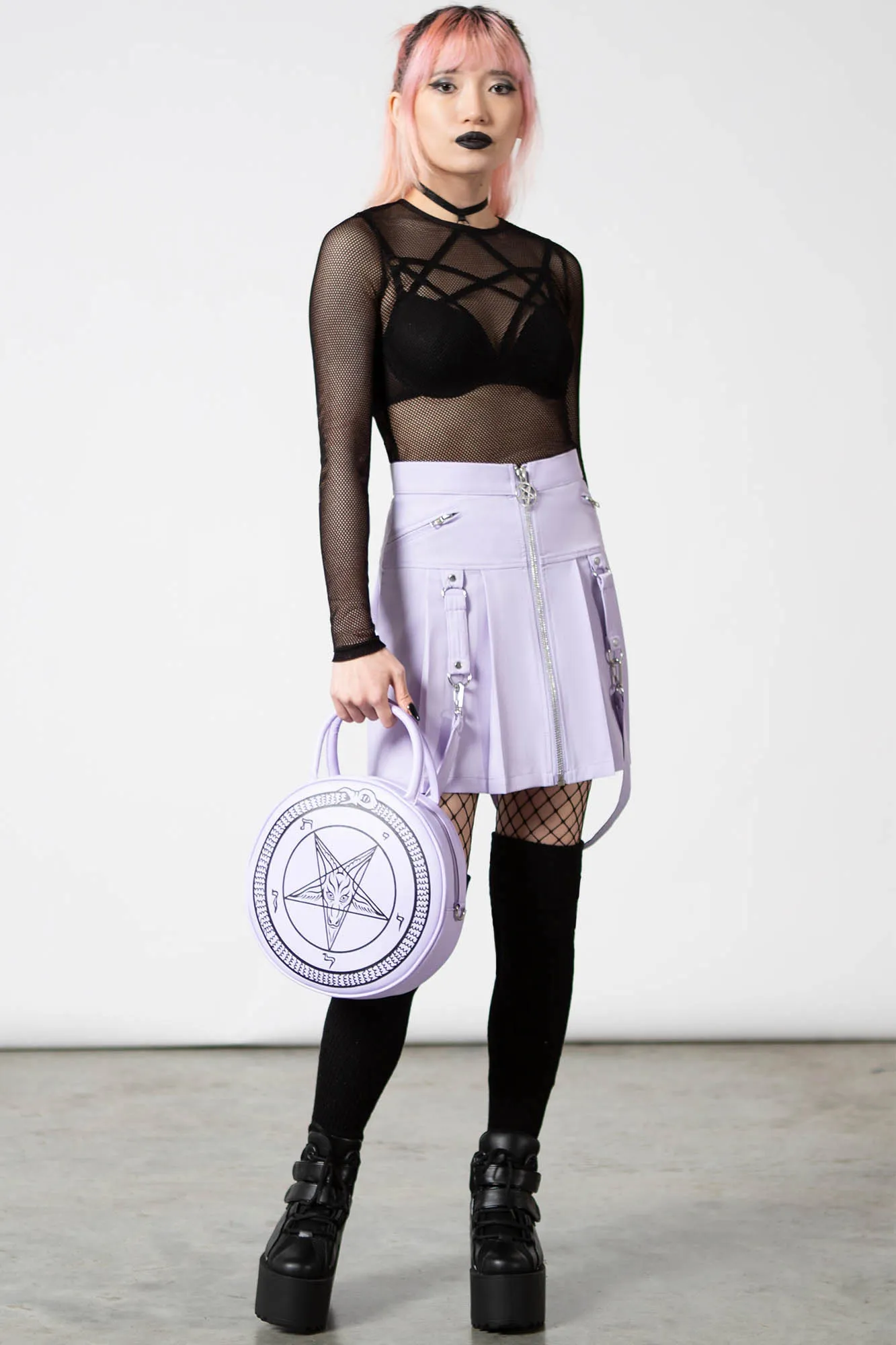 Blaire B*tch Mini Skirt [PASTEL LILAC]