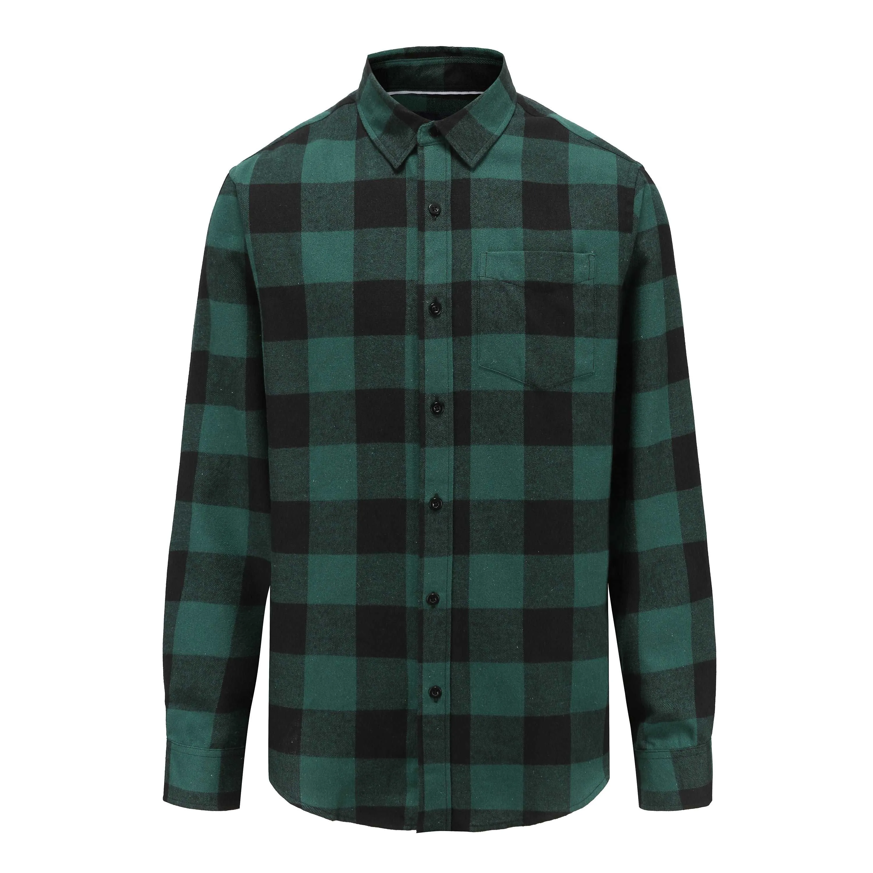 Braveman Men's Buffalo Plaid Button Down Classic Fit Flannel Shirt