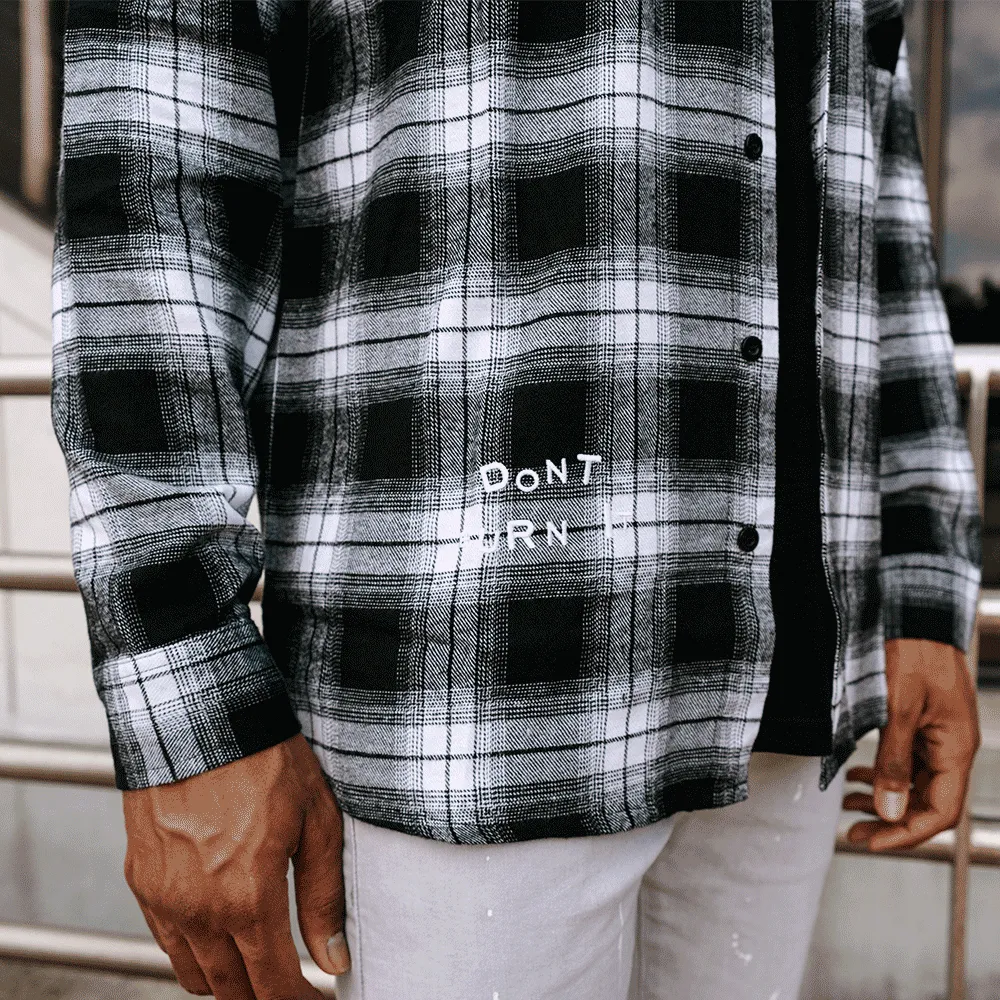 Burning Time Flannel Black