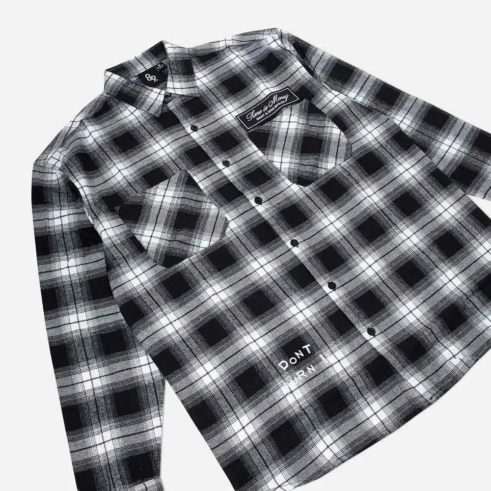 Burning Time Flannel Black