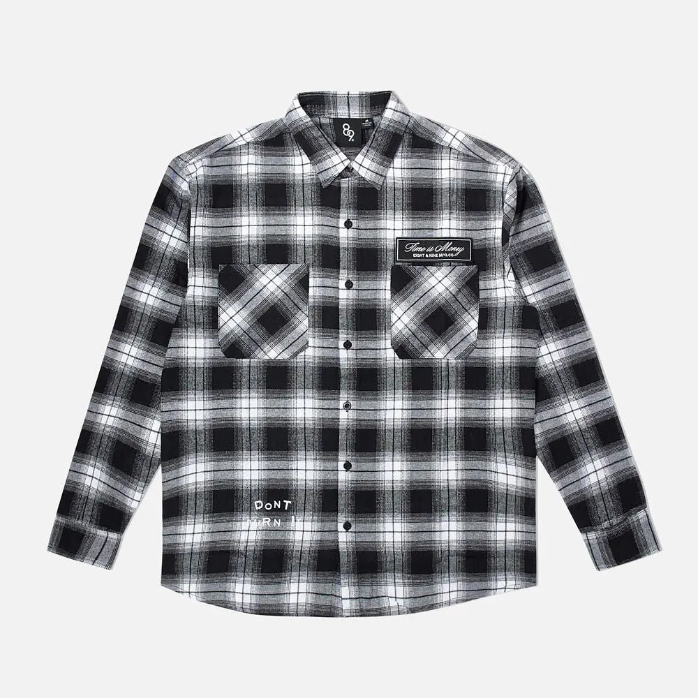 Burning Time Flannel Black