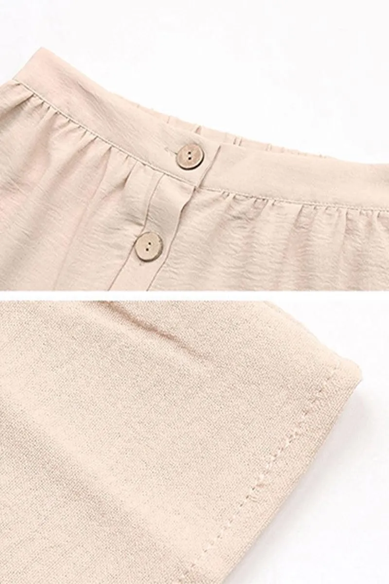 BUTTON DETAILED FLARE SKIRT