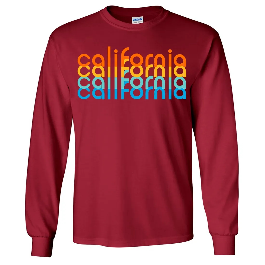 California Rainbow Stack Long Sleeve Shirt