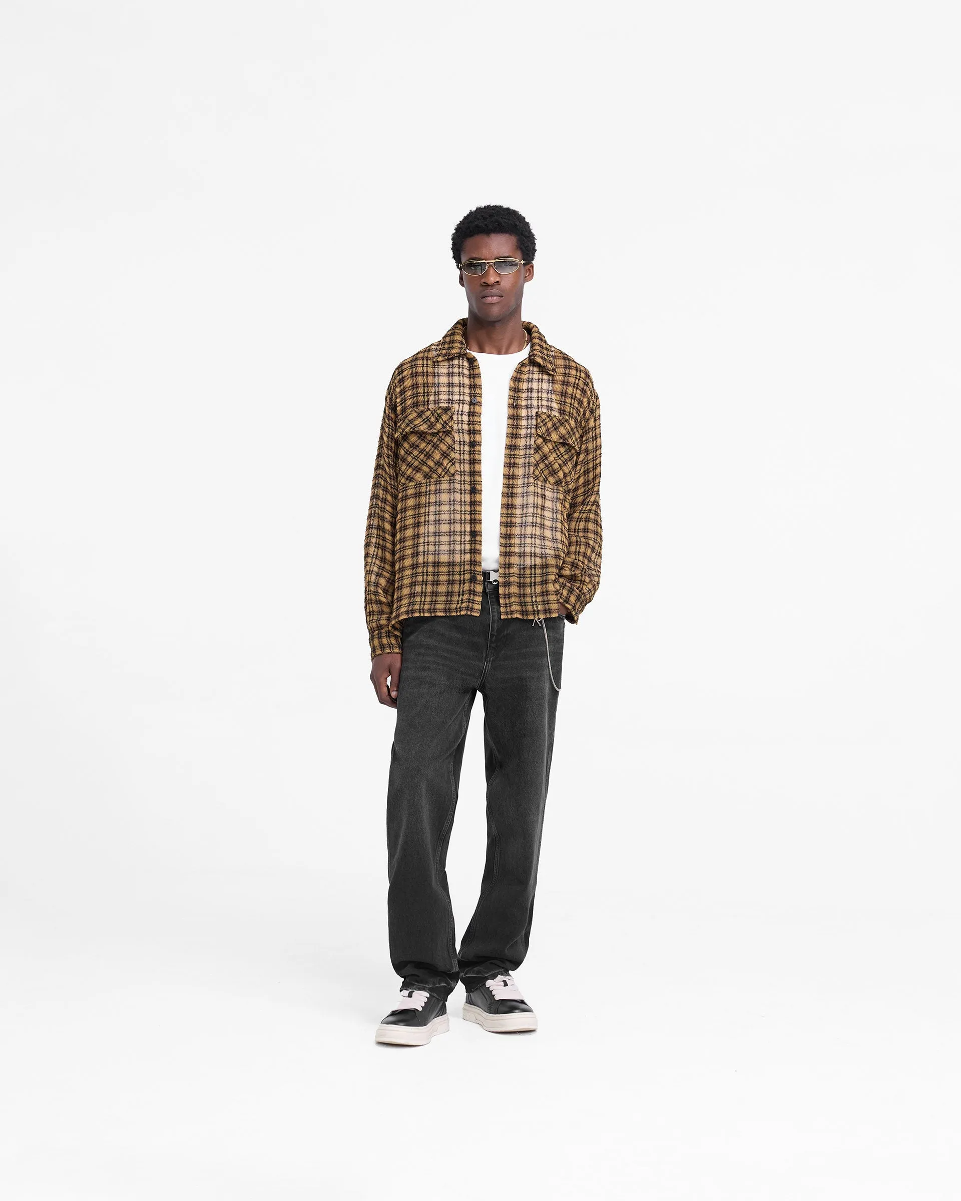 Check Flannel Shirt - Yellow Check