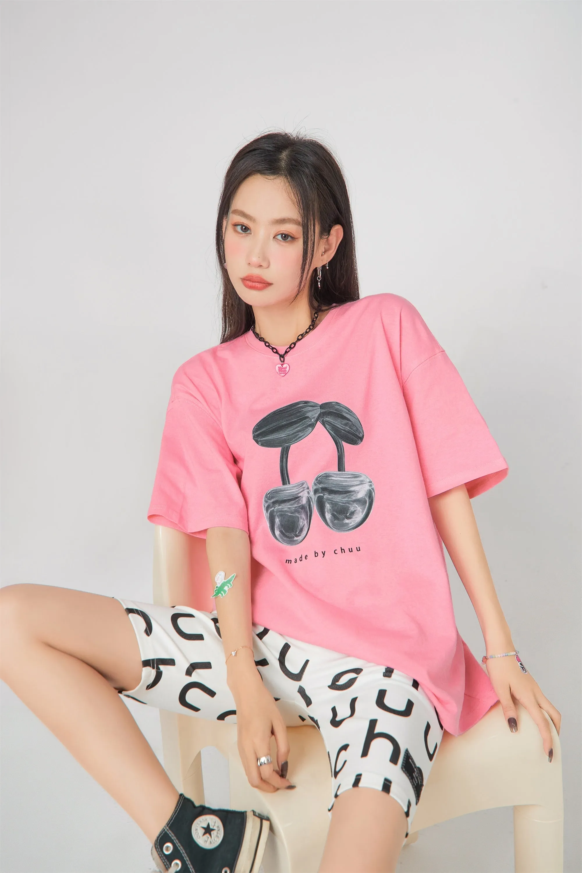 Cherry Logo Overfit T-Shirt