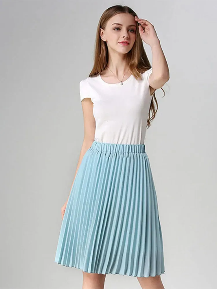 Chiffon High Waist Tutu Midi Summer Style Skirt