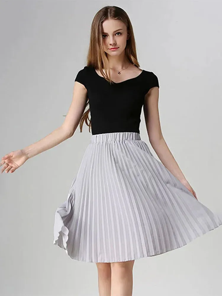 Chiffon High Waist Tutu Midi Summer Style Skirt