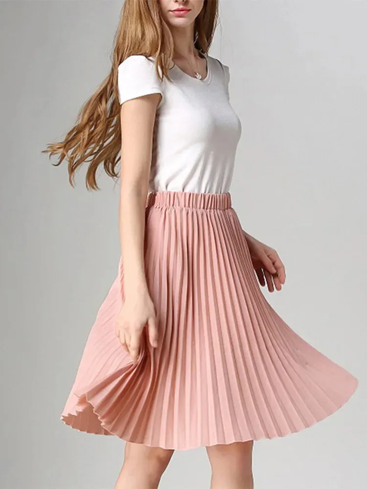 Chiffon High Waist Tutu Midi Summer Style Skirt