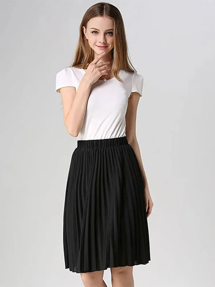 Chiffon High Waist Tutu Midi Summer Style Skirt