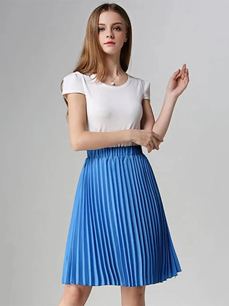 Chiffon High Waist Tutu Midi Summer Style Skirt