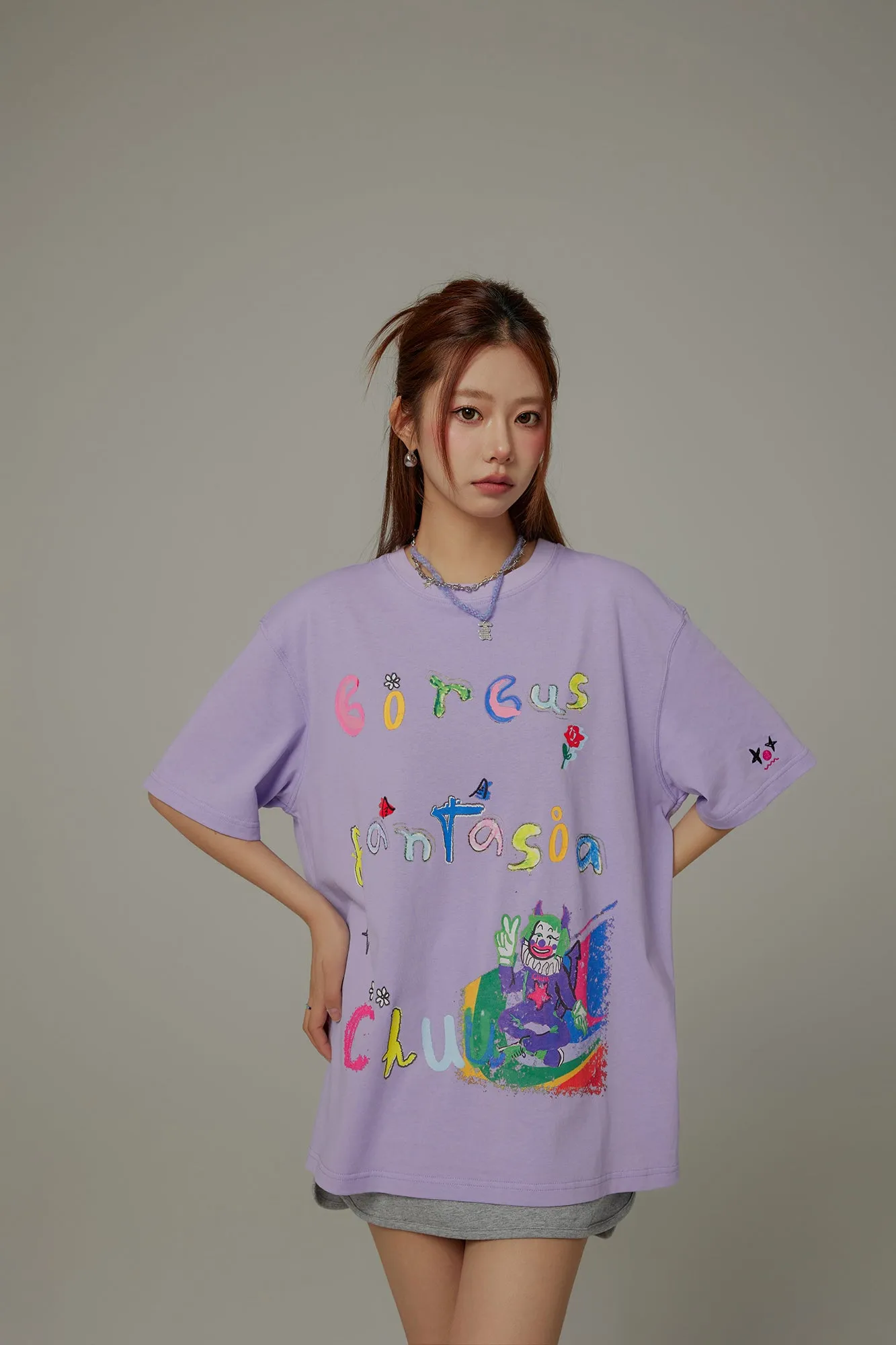 Circus Fantasia Clown Character Colorful Boxy T-Shirt