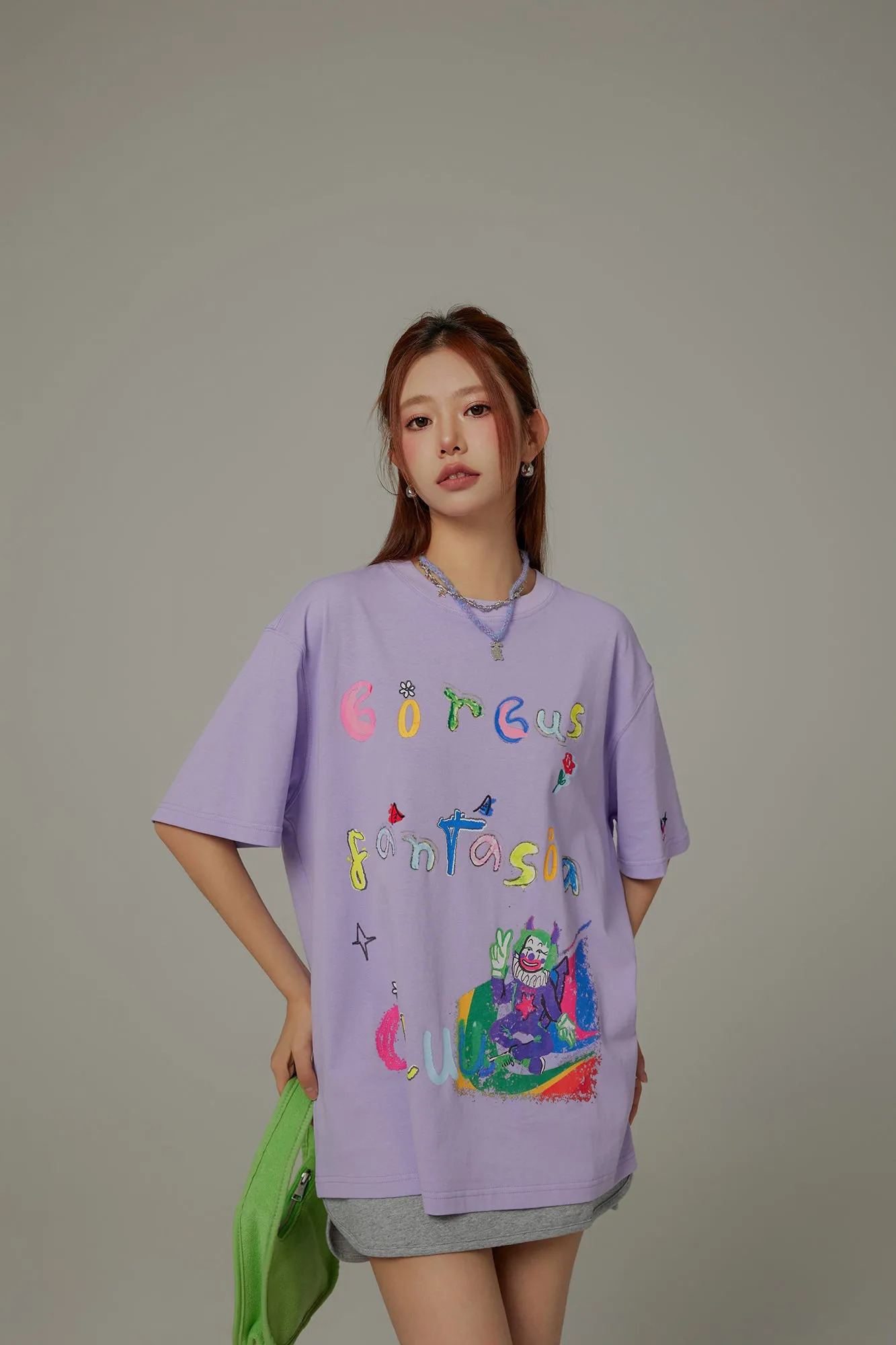 Circus Fantasia Clown Character Colorful Boxy T-Shirt