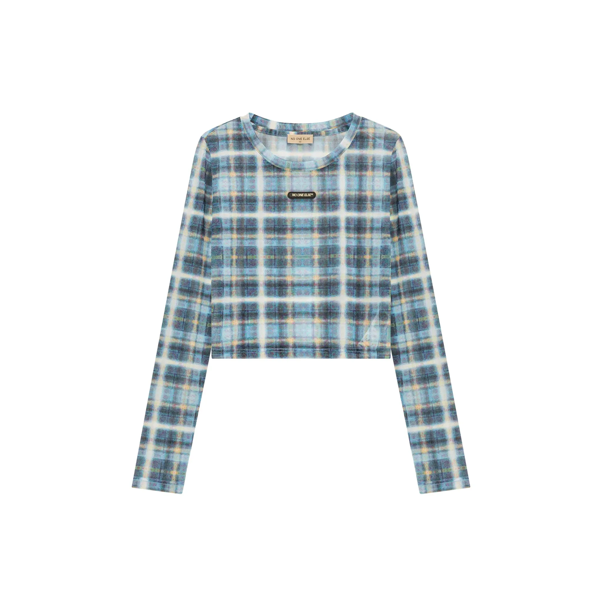 Color Check Slim Long Sleeve T-Shirt