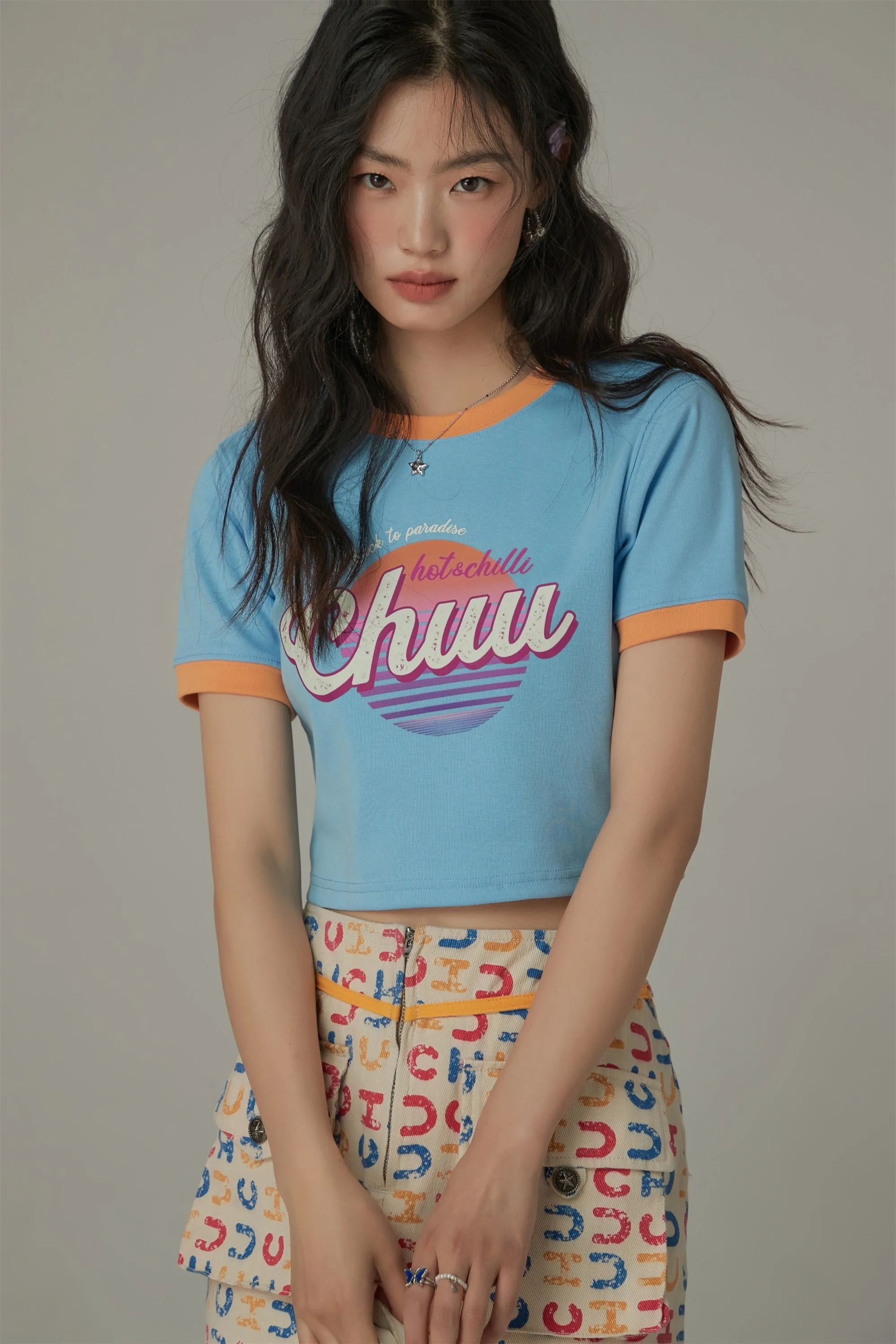 Color Combination Hot And Chill Line T-Shirt