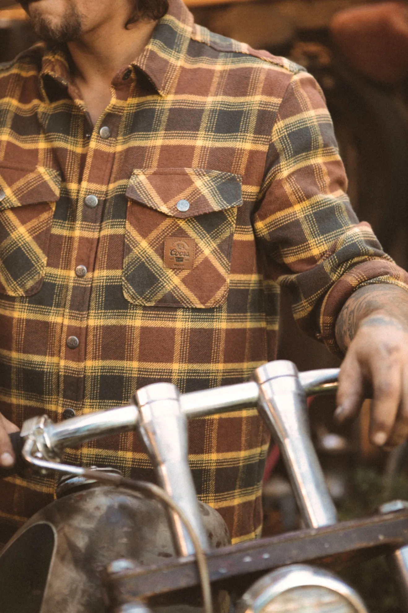 Coors 150 Western Heavyweight Bowery Flannel - Sepia/Sunset/Washed Black