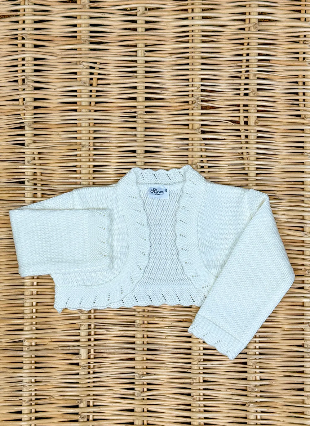 Cropped Pure Wool Cardigan