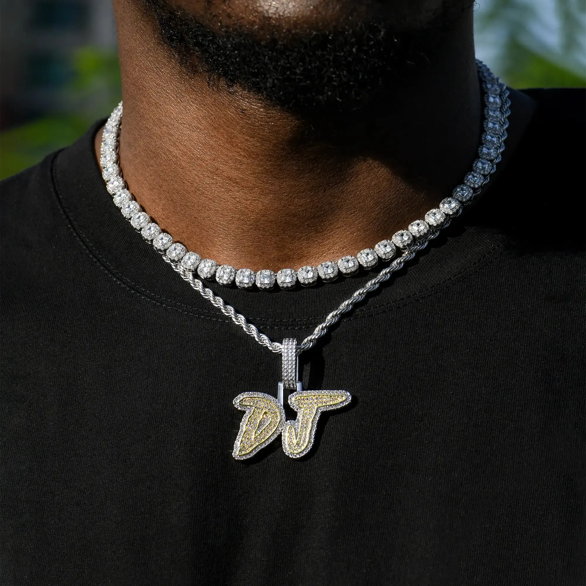 Custom Double Layers Coke Boys Font Pendant