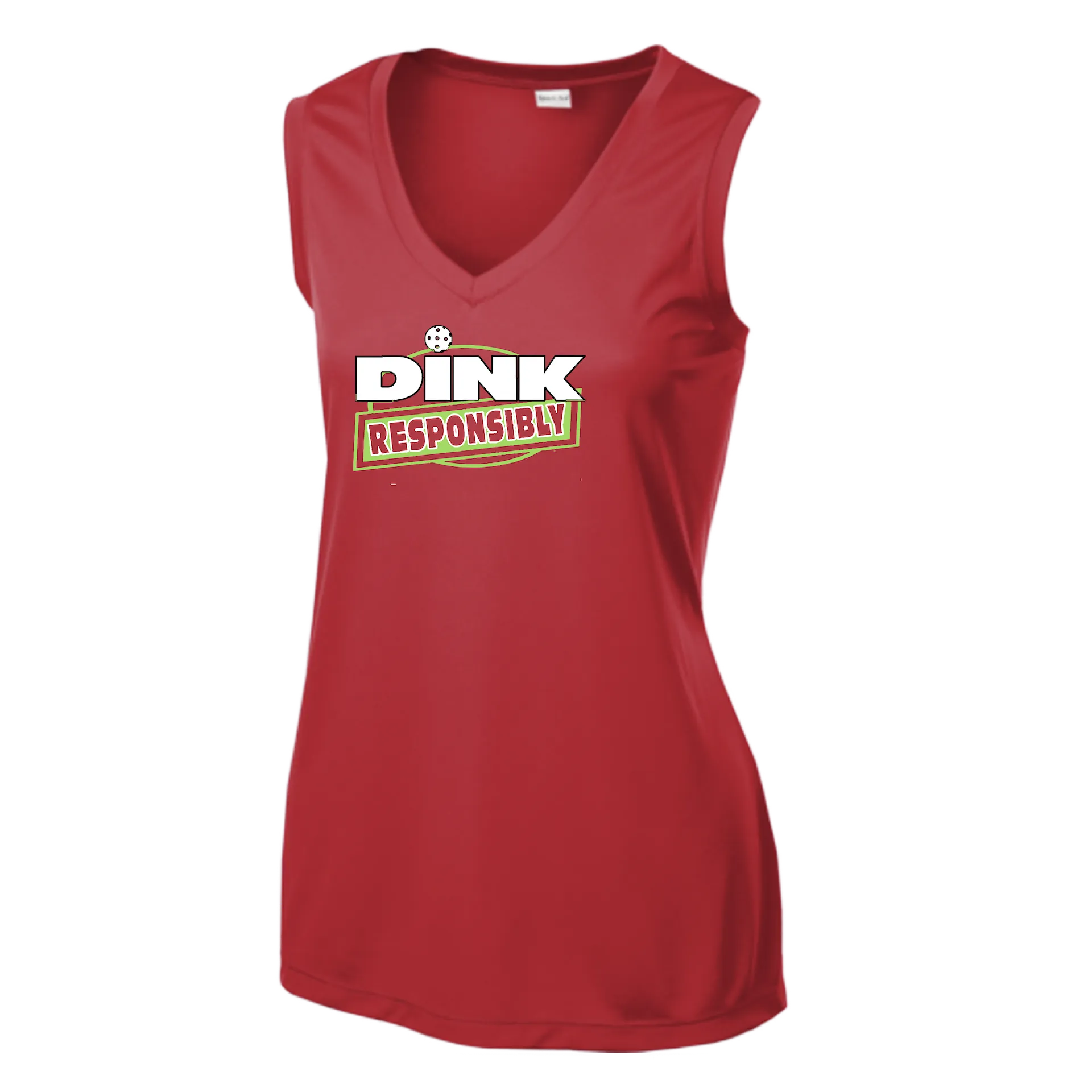 Dink Responsibly | Women’s Sleeveless Athletic Shirt | 100% Polyester