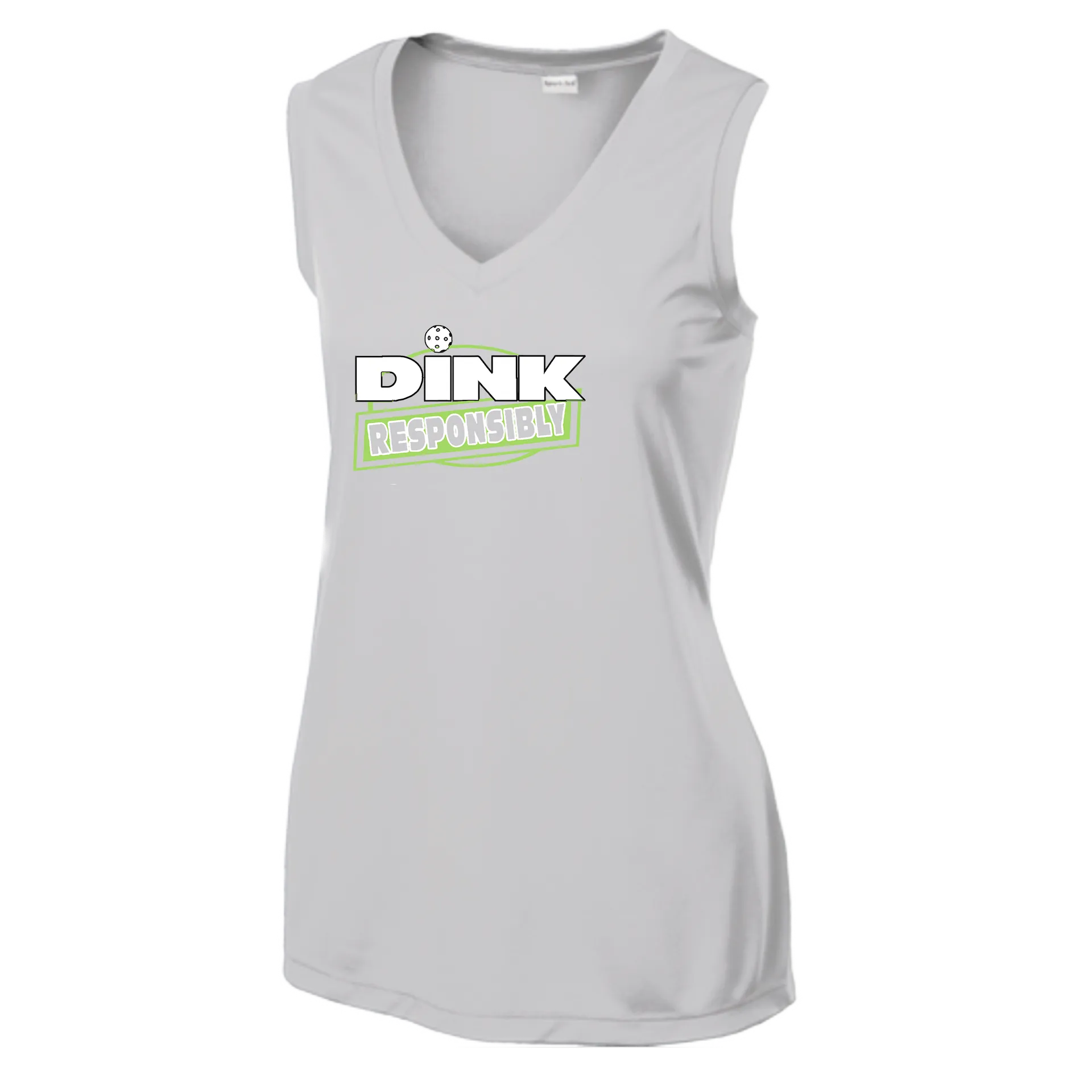 Dink Responsibly | Women’s Sleeveless Athletic Shirt | 100% Polyester