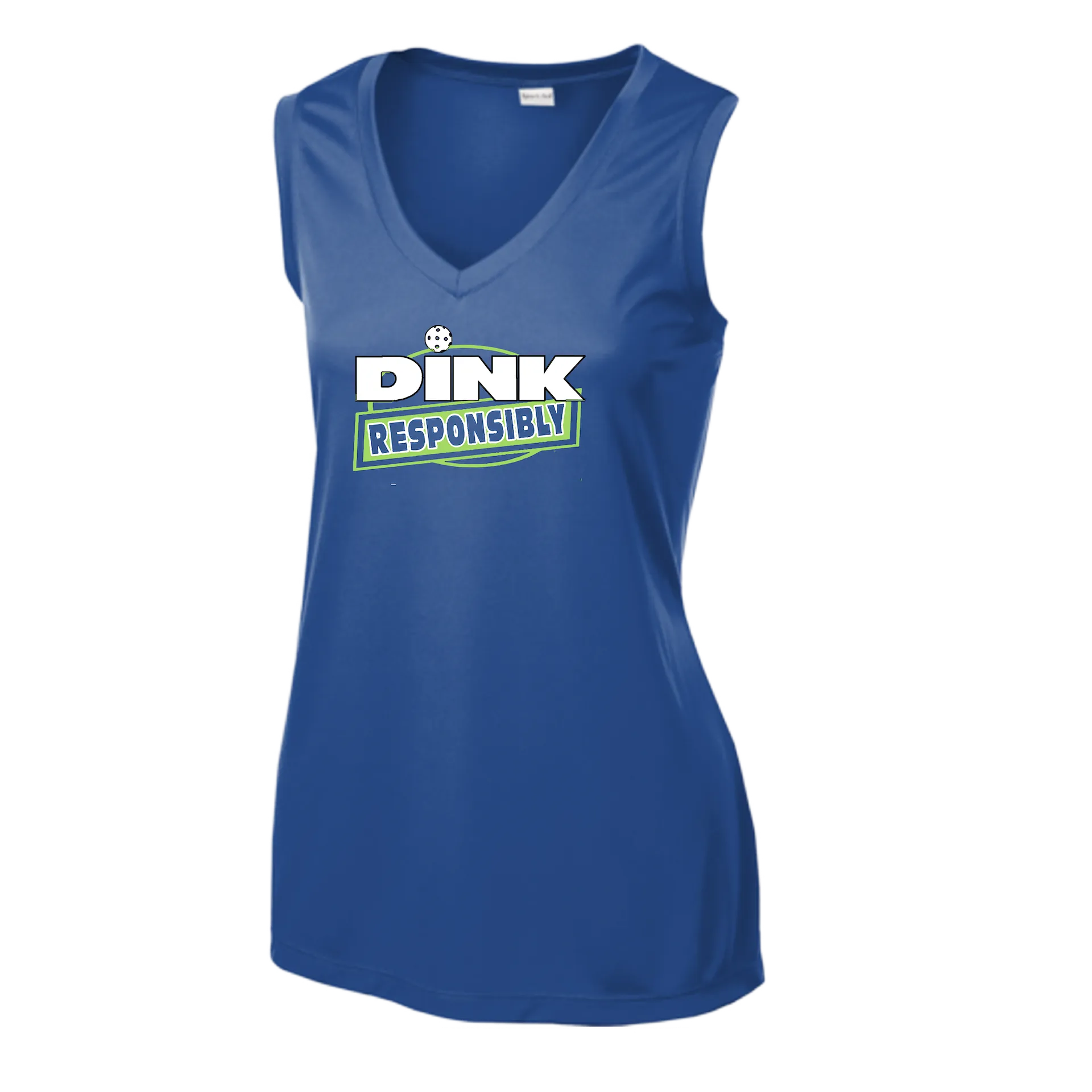 Dink Responsibly | Women’s Sleeveless Athletic Shirt | 100% Polyester