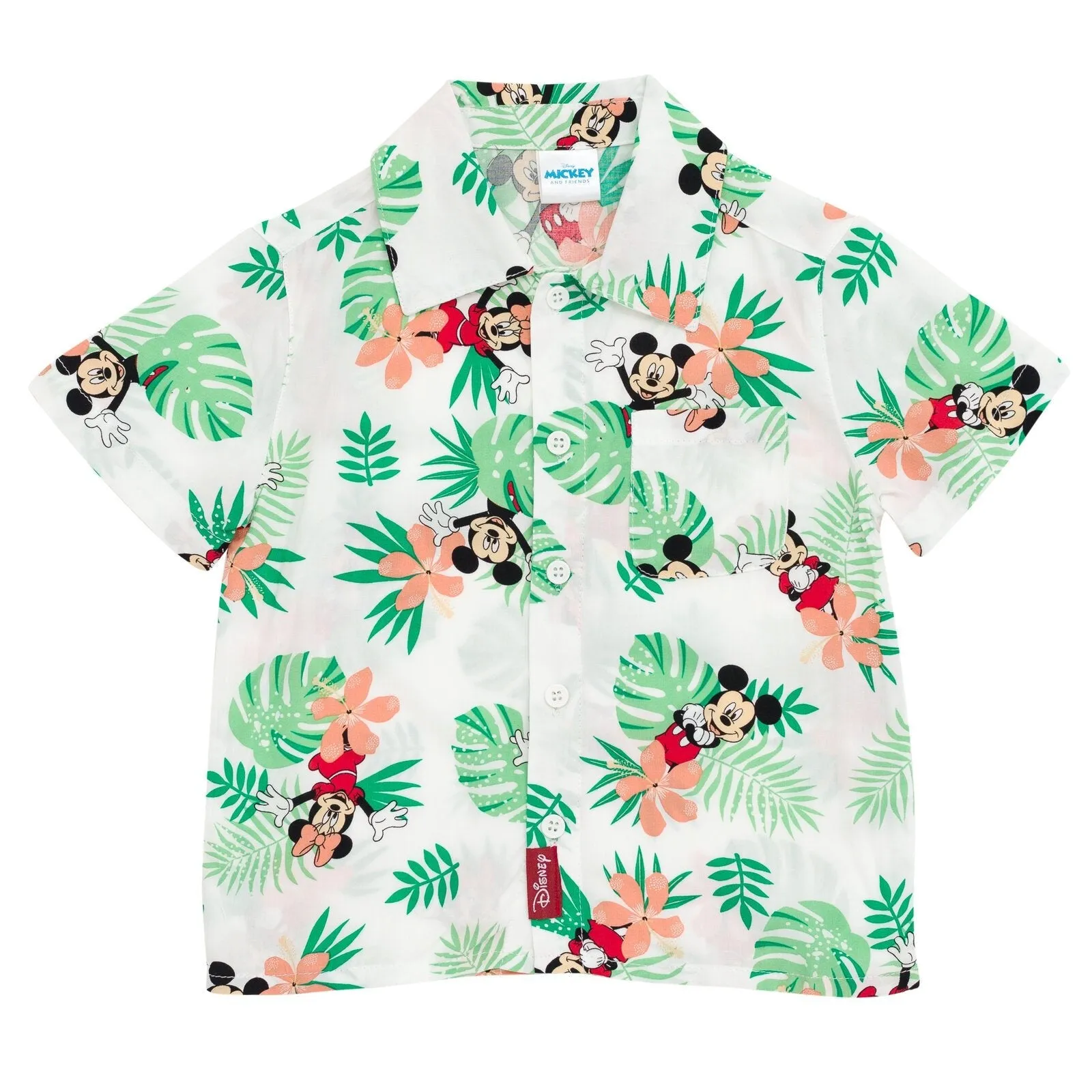 Disney Mickey Mouse Matching Family Hawaiian Button Down Dress Shirt