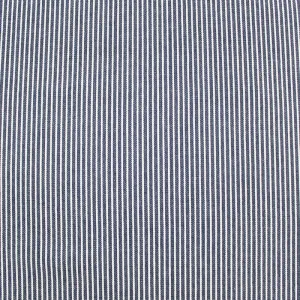 Dressmaking Cotton Denim Hickory Stripe - Denim Blue and White