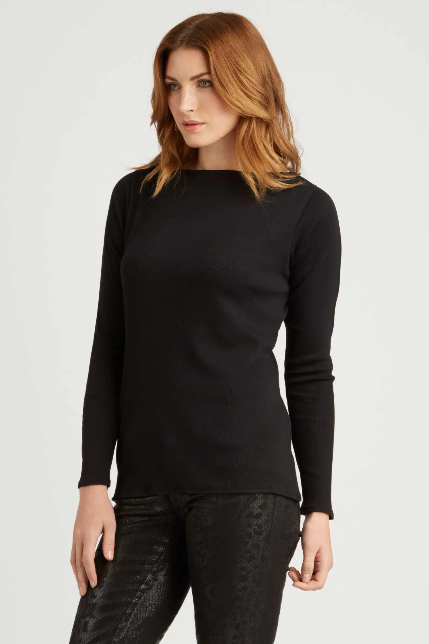 Essential Rib Boatneck Tee