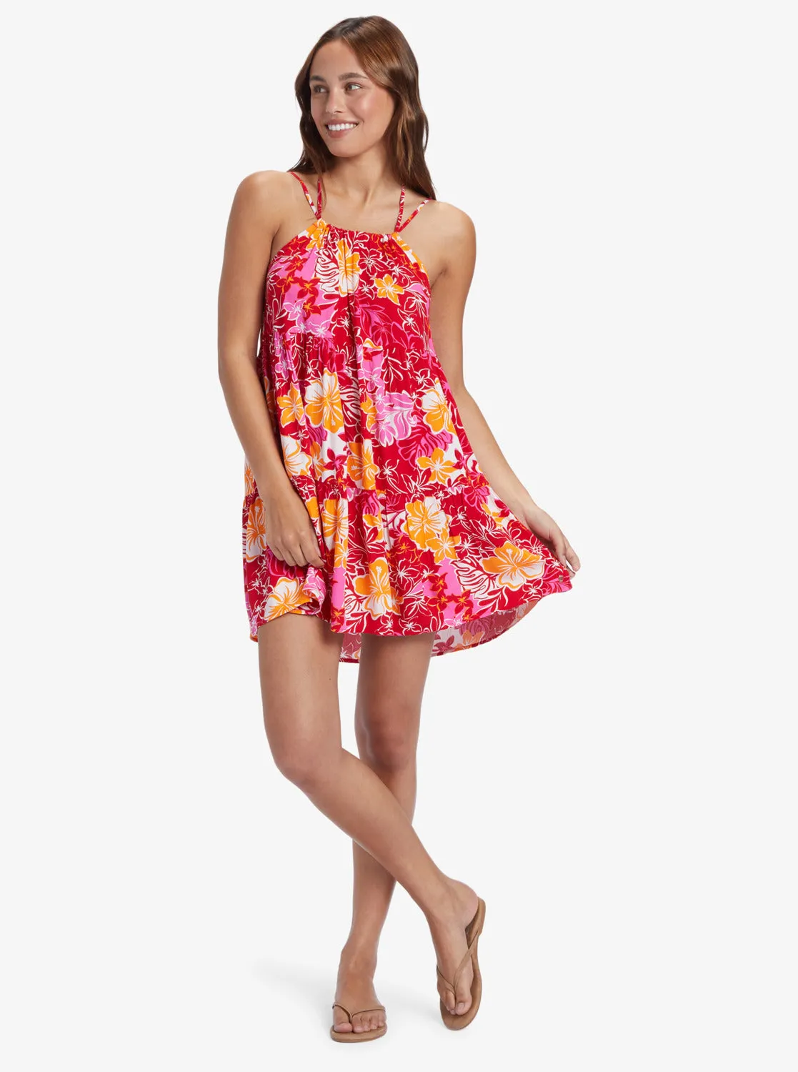 Evening Breeze Printed Tent Dress - Hilo Hibiscus