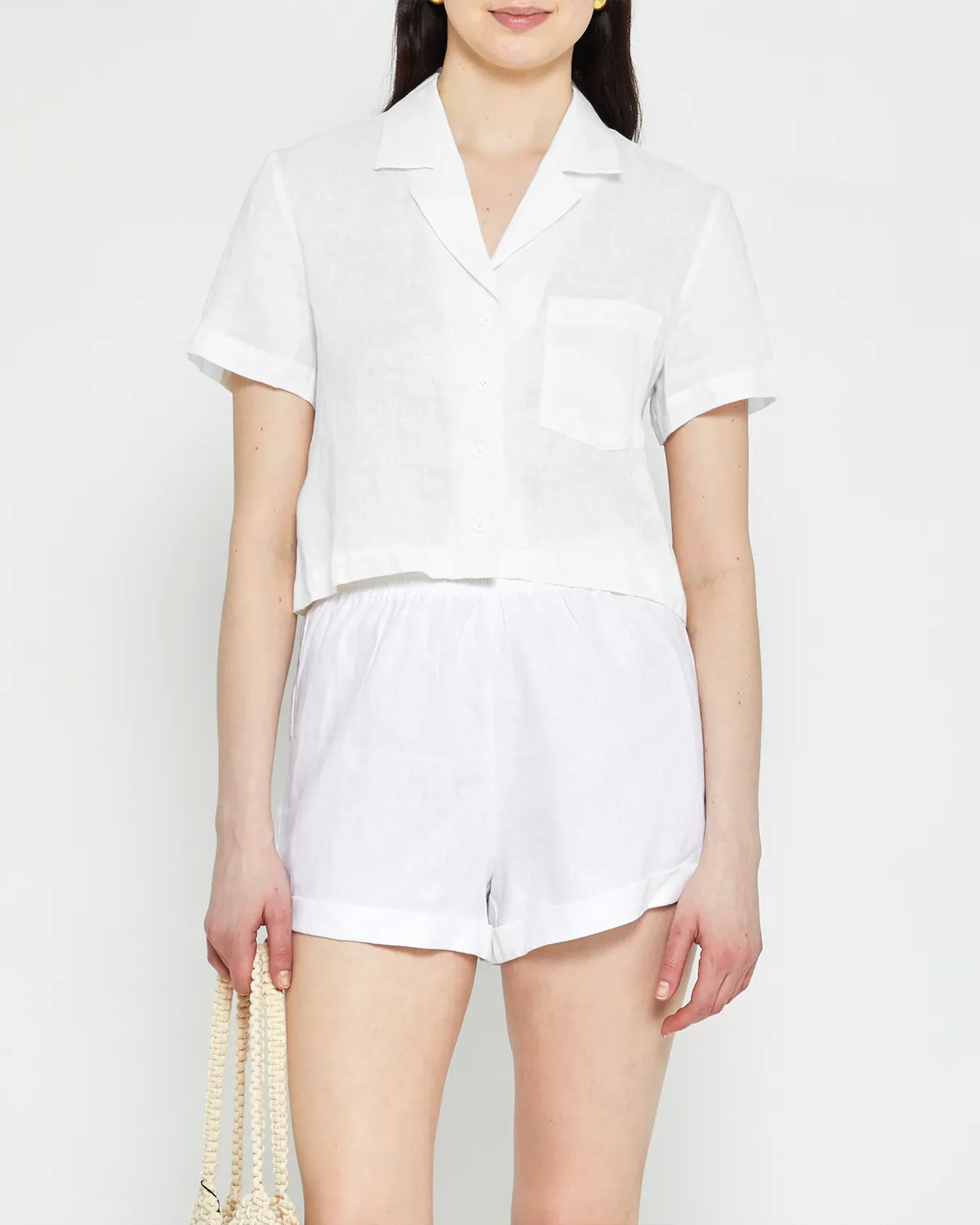 Everyday Cropped Linen Shirt