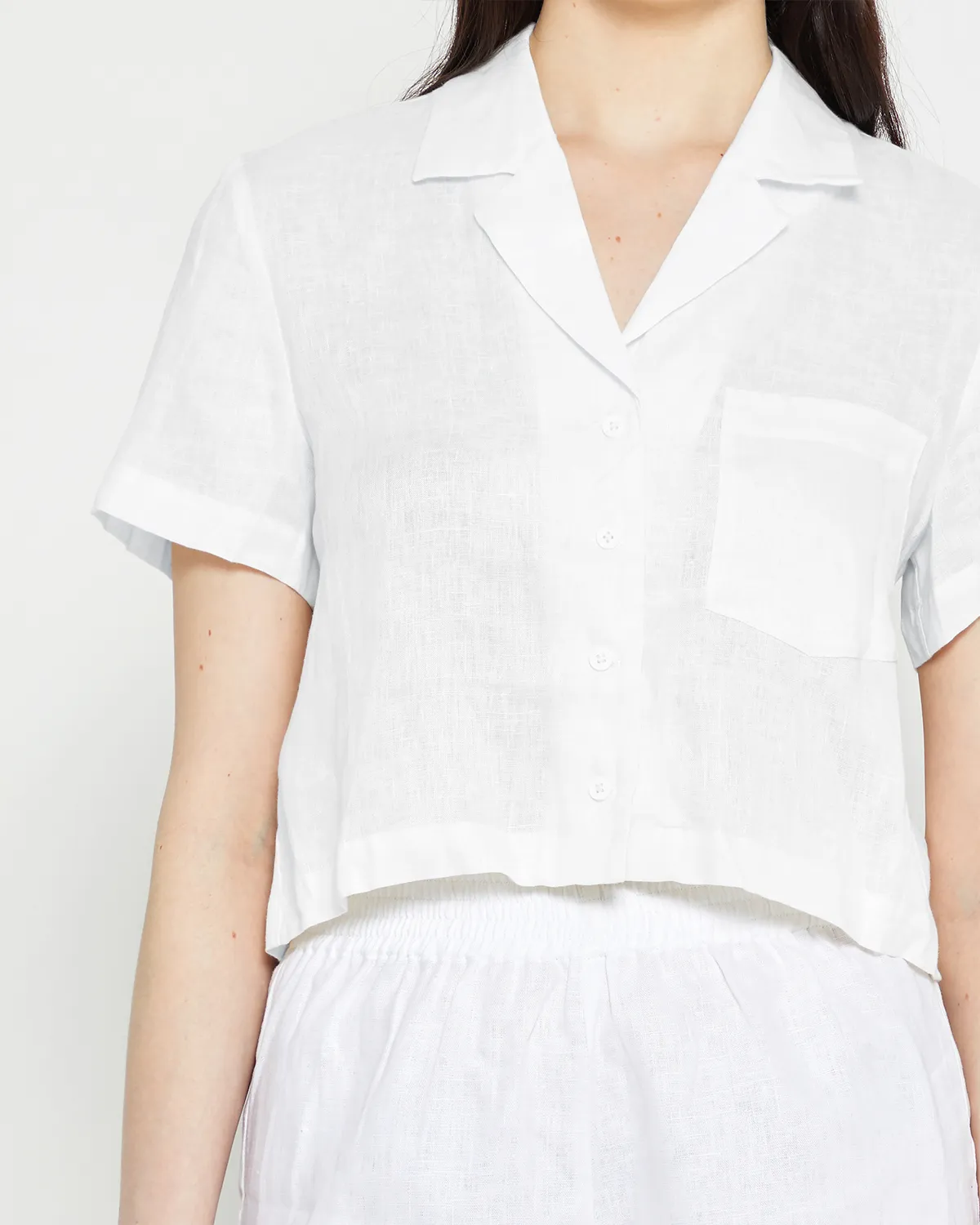 Everyday Cropped Linen Shirt