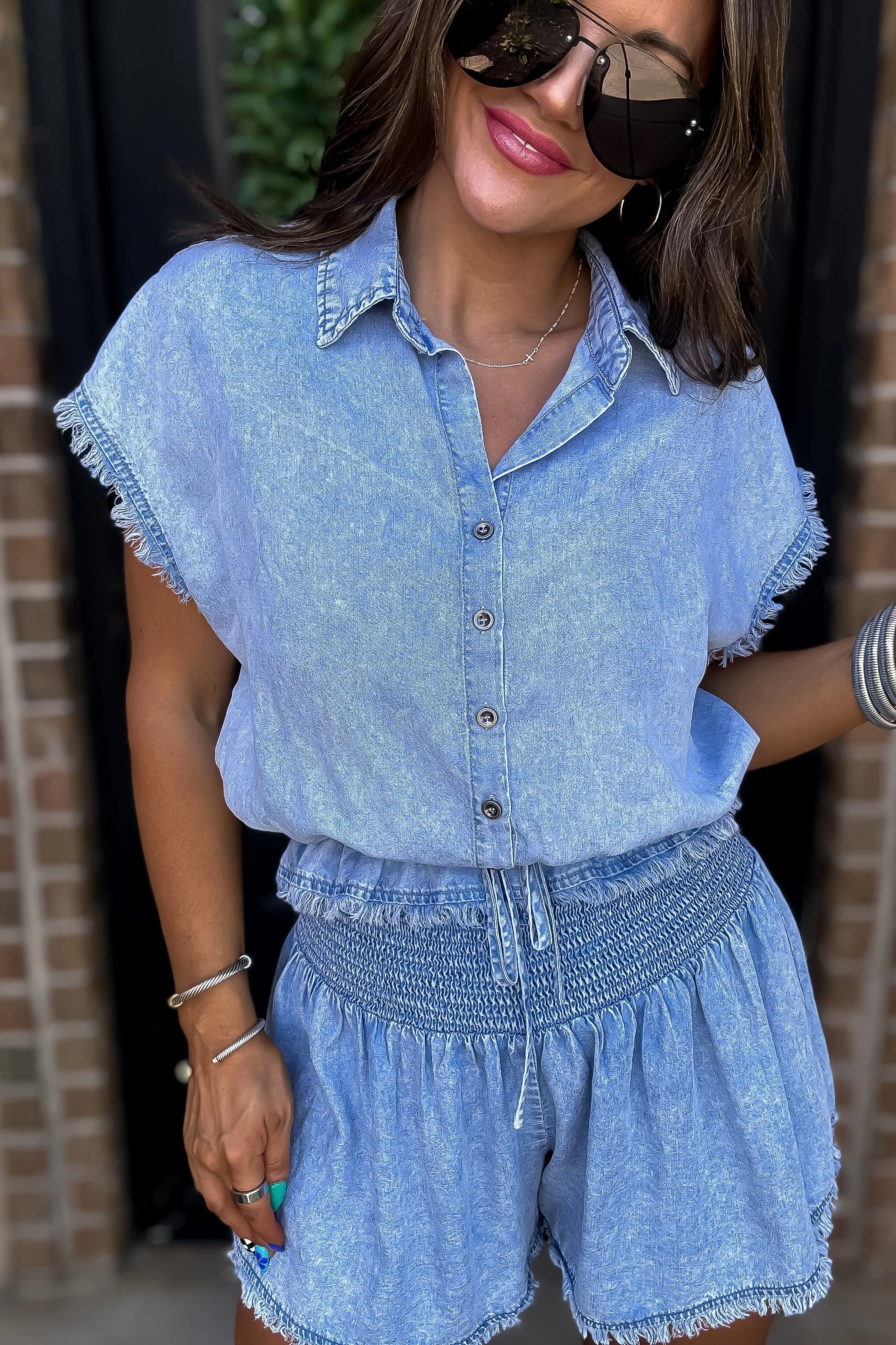 Everyday Wonders Denim Crop Top