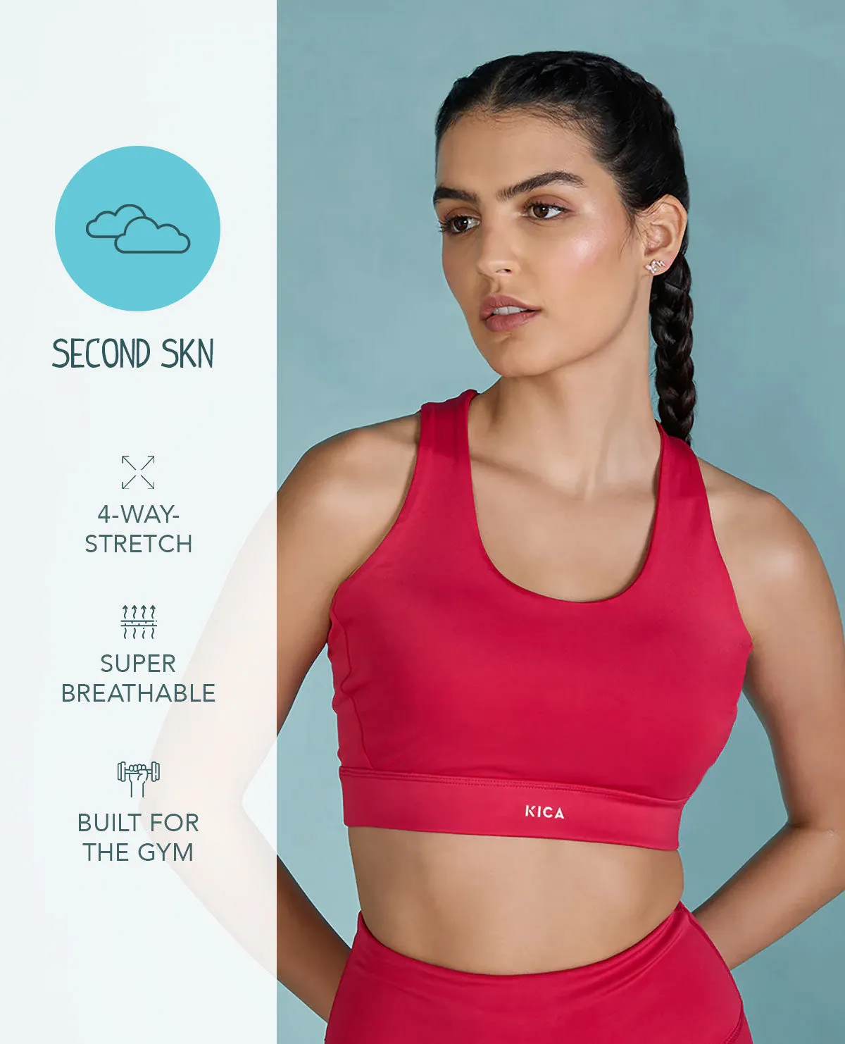 Fashionable Strappy Sports Bra with Removable Pads