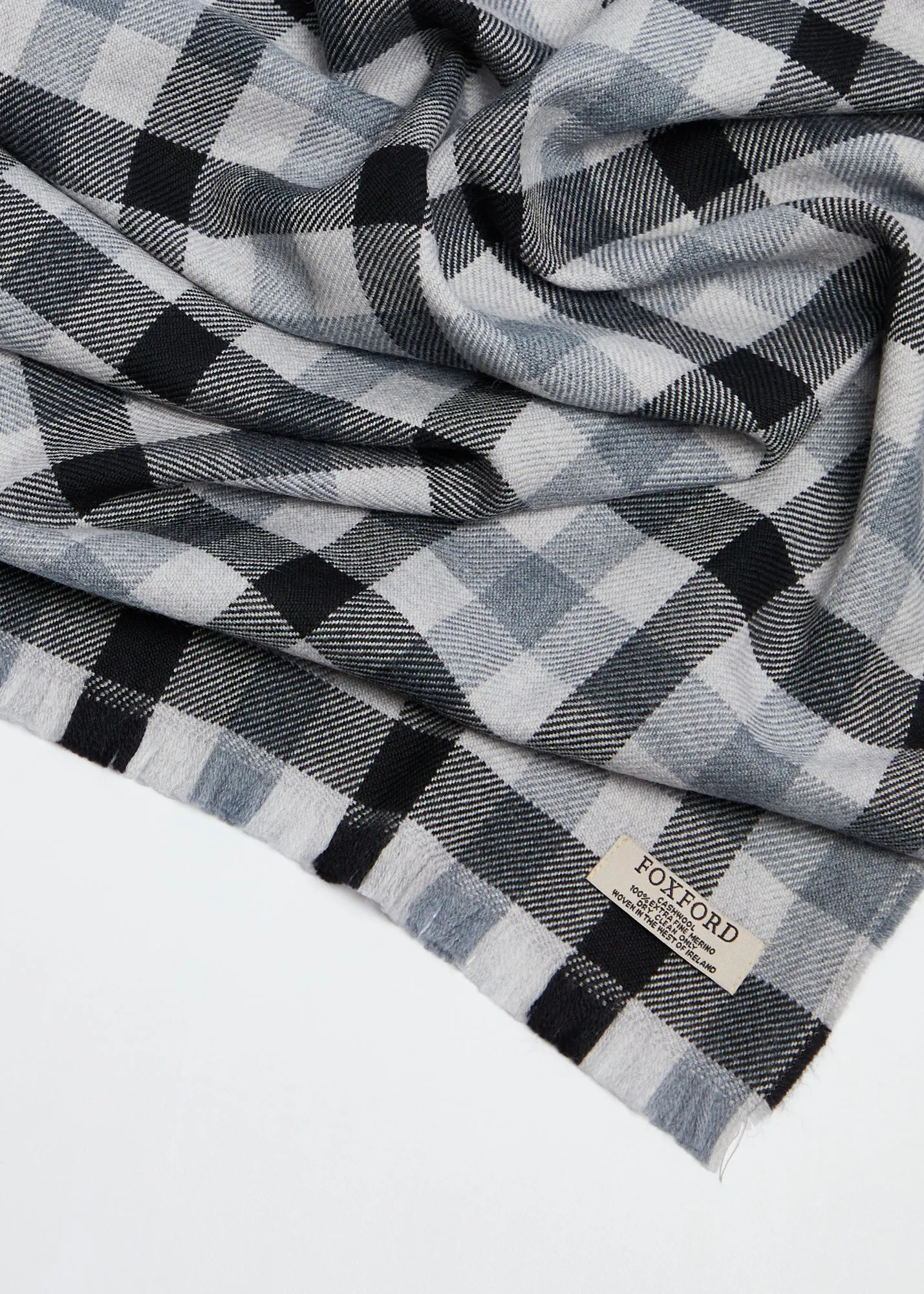 Foxford Check Merino Wool Scarf