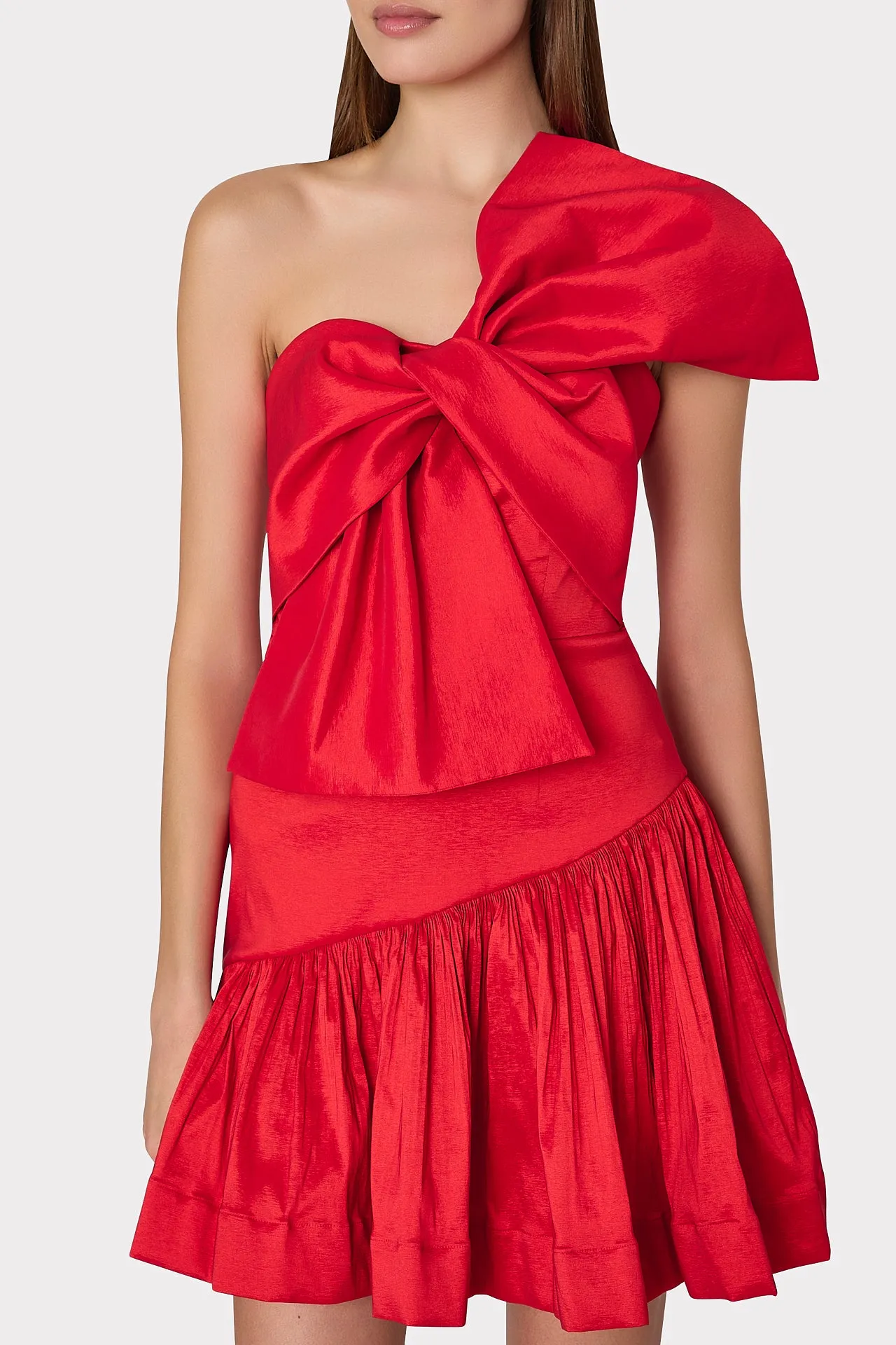 Harley Bow Taffeta Mini Dress