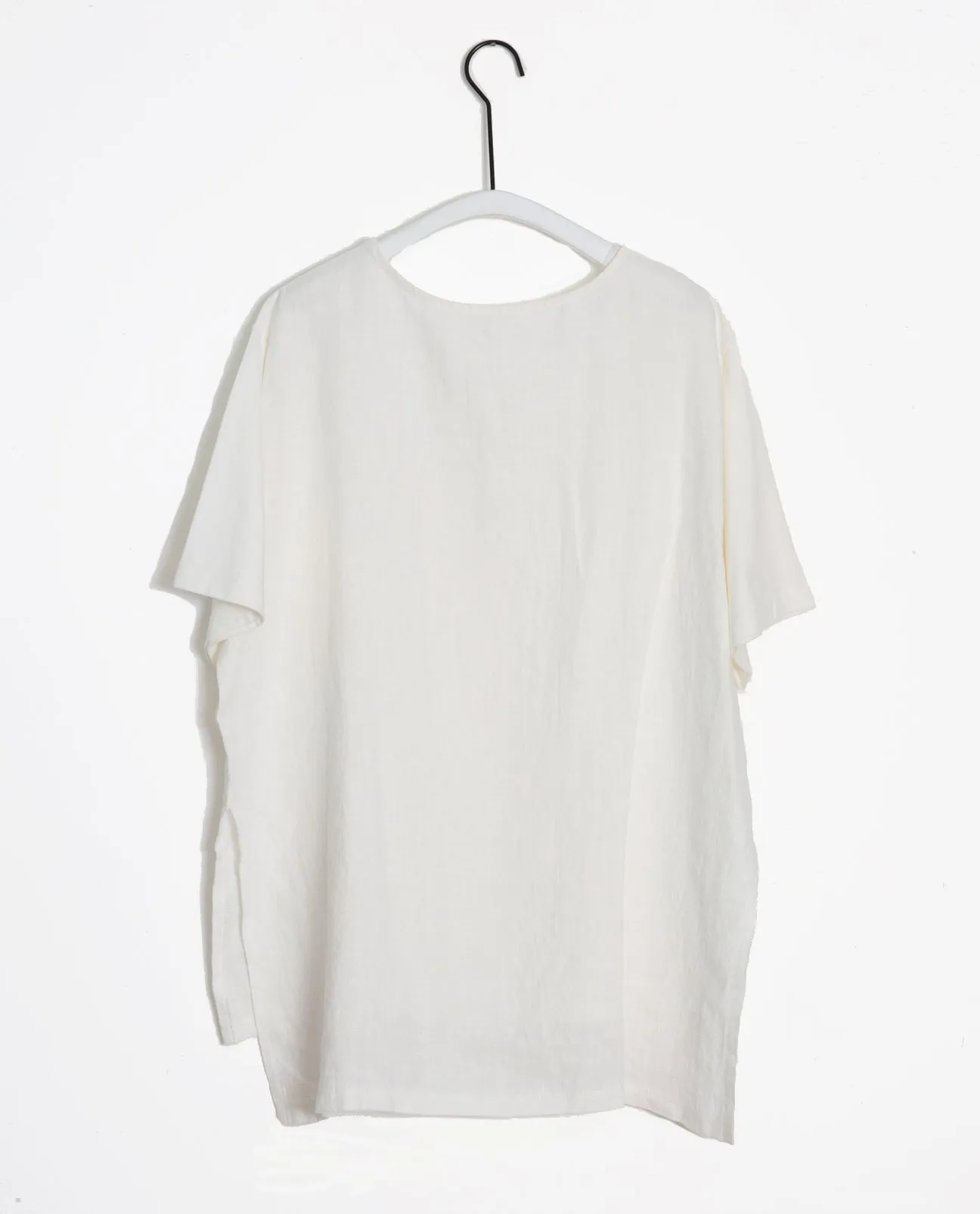 Hayley-May Organic Cotton & Linen Tunic In Off White