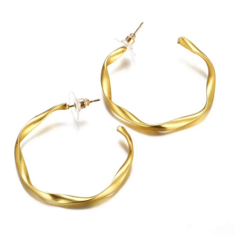 Irregular Golden Statement Party Hoop Earring