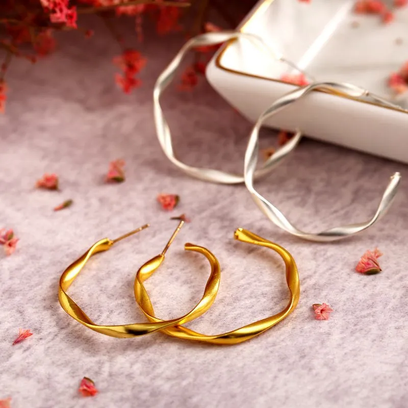 Irregular Golden Statement Party Hoop Earring