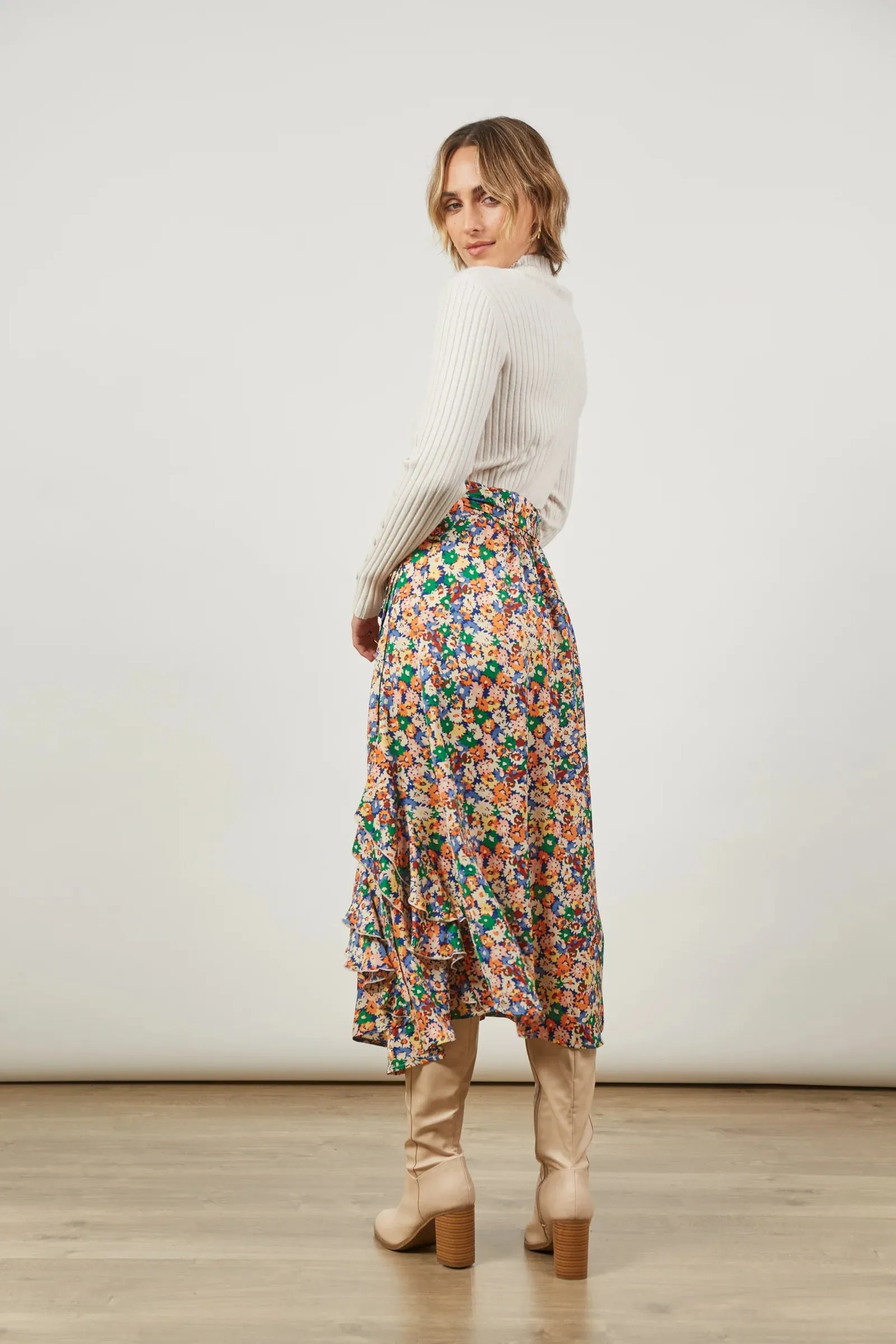 ISLE OF MINE Romance Wrap Skirt MEADOW BLOOM