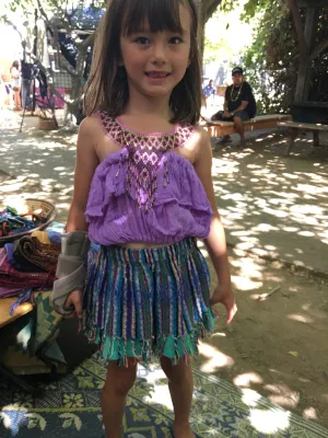 Kid's Oljas Handwoven Skirts with Fringe