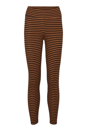 Ludmilla Tights - Bronze Brown/Black Stripe