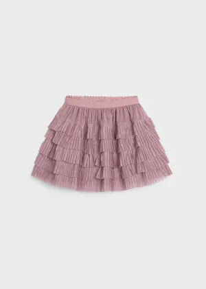 Mayoral 4902 017 - Rose Pleated Tulle Skirt