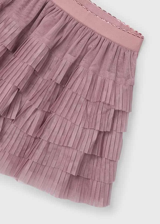 Mayoral 4902 017 - Rose Pleated Tulle Skirt